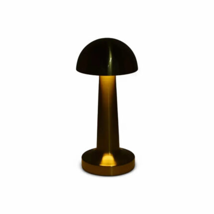 Mushroom Table Lamp Dimmable Cordless USB Rechargeable Metal